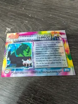 Pokemon Movie Card Mewtwo Strikes Back #29 "Clones!!!" 1999 Topps Foil - Image 2