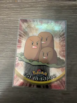 Dugtrio #51 - Topps Pokemon 1999 TV SUNRAYS HOLO Foil Black Label Card - Image 1