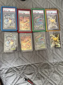 Lot Of PSA8 + raw Pokemon Red And Blue Collection Promo Cards - Image 1