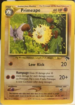 Primeape 18/18 Southern Islands Vintage Non Holo Rare Pokemon Card NM - Image 1