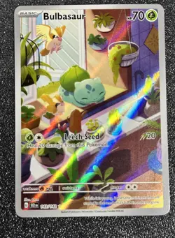 Pokemon TCG Bulbasaur Stellar Crown Illustration Card 143/142 - Image 1