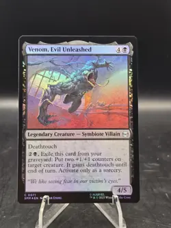 Venom, Evil Unleashed 0071 Foil Marvel's Spider-Man MTG Common NM - Image 1