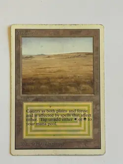 MTG Rare Savannah Dual Land Unlimited Edition - Magic The Gathering - Image 1