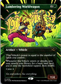 FOIL Lumbering Worldwagon (Borderless) R Aetherdrift 316 LP - Image 1