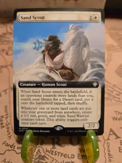 MTG Sand Scout Commander: Outlaws of Thunder Junction Regular Extended Art NM - Image 1