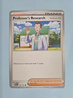 2025 Professor's (Elm) Research 123/131 - Prismatic Evolutions NM/MINT Pokemon - Image 1