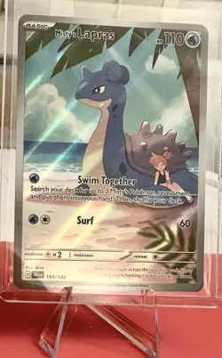 2025 Pokemon TCG Destined Rivals Misty’s Lapras Illus Holo Rare English Mint - Image 1