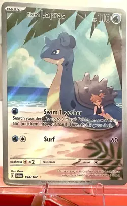 2025 Pokemon TCG Destined Rivals Misty’s Lapras Illus Holo Rare English Mint - Image 2