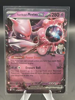 2025 Pokemon SV Destined Rivals DRI EN Team Rocket's Mewtwo ex #081/182 - Image 1