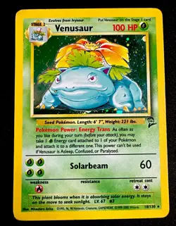 Venusaur 18/130 MP Base Set 2 Holo Rare Unlimited Pokemon TCG - Image 1