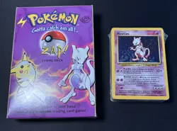 Pokemon Zap! Theme Deck Opened with Sealed Cards Mewtwo - Image 1