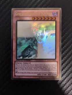 Yugioh Gorz the Emissary of Darkness GLD5-EN024 Gold Ghost Rare NM - Image 1