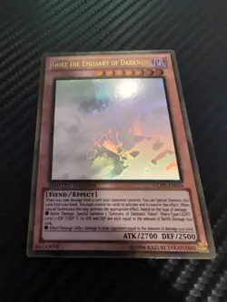Yugioh Gorz the Emissary of Darkness GLD5-EN024 Gold Ghost Rare NM - Image 2