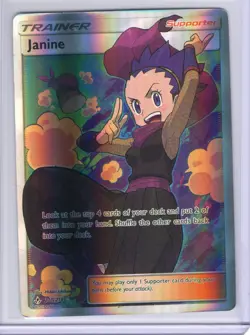 Pokemon TCG Janine Unbroken Bonds Holo Card 210/214 Full Art NM Condition - Image 1