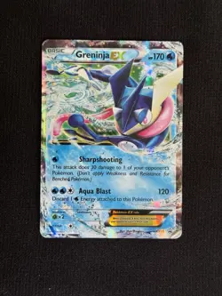 Pokemon Greninja EX XY20 XY Black Star Promo Holo Basic 170 HP (2014) DMG - Image 1