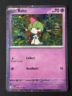 DOUBLE SWIRL 🌀🌀Ralts 058/132 Mega Evolution Cosmos Holo Promo NM Pokemon TCG - Image 4