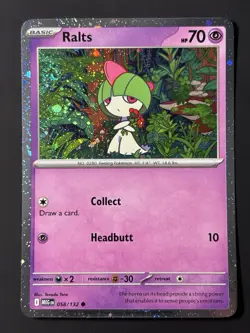 DOUBLE SWIRL 🌀🌀Ralts 058/132 Mega Evolution Cosmos Holo Promo NM Pokemon TCG - Image 5