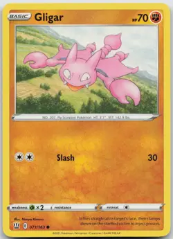 Gligar 071/163 Common Battle Styles Pokemon Lightly Played - Image 1