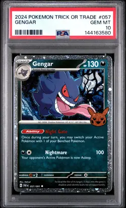 2024 POKEMON TRICK OR TRADE #057 GENGAR PSA 10 - Image 1