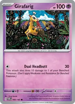 Girafarig SV06: Twilight Masquerade 083/167 English Pokemon - Image 1