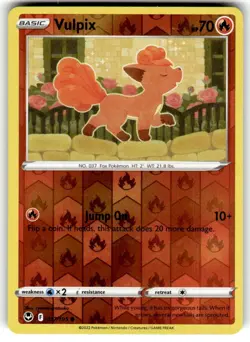 Reverse Holo Vulpix 017/195 Common Silver Tempest Pokemon TCG Near Mint - Image 1
