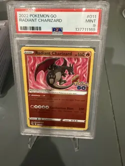 2022 POKEMON - CHARIZARD Radiant Pokemon Go - #011 011/078 - PSA 9 - Image 1