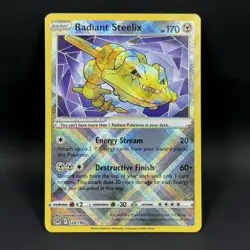 Pokemon Radiant Steelix 124/196 NM Holo Lost Origin - Image 1