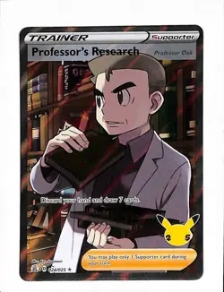 Pokemon TCG Proffesors Research 024/025 Celebrations 25th Full Art Trainer NM - Image 1