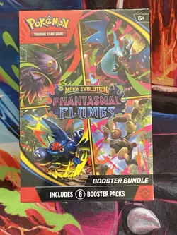 Pokemon TCG Mega Evolution Phantasmal Flames Booster Bundle Sealed - Image 1