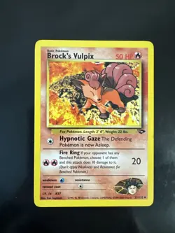 Pokemon TCG Brock's Vulpix Gym Challenge 37/132 MP (See Back) - Image 1