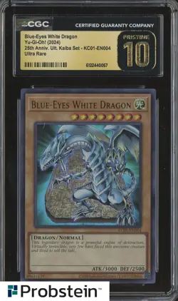 2024 Yu-Gi-Oh! 25th Anniversary Kaiba 004 Blue-Eyes White Dragon CGC 10 PRISTINE - Image 1