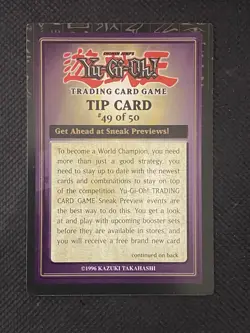 YuGiOh! - Tip Card #49 Of 50 DR2-EN49 Dark Revelation Volume 2 Lightly Played - Image 1
