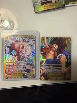 Bandai One Piece Card Game Foil Leader & Character Lot OP15 Rebecca Luffy Robin - Image 1