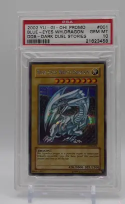 Yugioh Blue Eyes White Dragon DDS PSA 10 Clean Old Cert! - Image 2