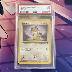 Pokemon Card | PSA 9 Meowth 56/64 English Vintage 1999 Jungle - Image 1