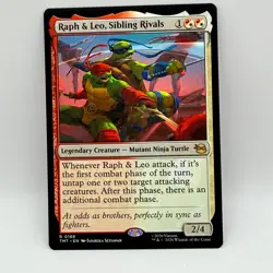 MTG Raph & Leo Sibling Rivals Foil 0166 TMNT Rare Magic Card - Image 2