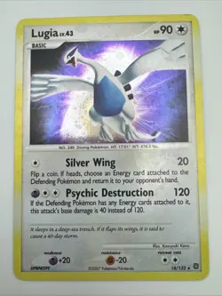 Pokemon Lugia Card 14/132 Secret Wonders Holo Rare LP - Image 2