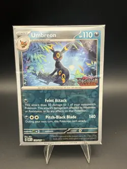Pokemon Umbreon 130/197 Obsidian Flames Promo Stamped Reverse Holo Card Sealed - Image 1