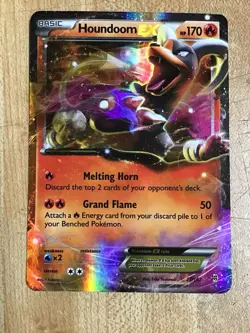 Pokemon TCG Houndoom EX Full Art Holo Ultra Rare21/162 XY Breakthrough NM Card - Image 1