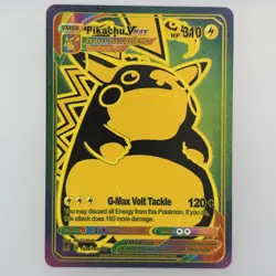 Pokemon Pikachu VMAX Gigantamax 310hp Rainbow Foil Fan Art Collector Card TCG - Image 1