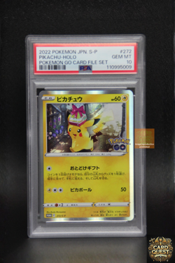 PSA 10 Pokemon Card Pikachu 272/S-P Promo Pokemon GO Card File Set Promo JPN - Image 1