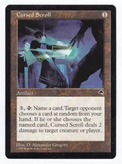 Cursed Scroll – MtG – Tempest – EX – 2 available - Image 3