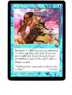 Whispers of the Muse Blue #103 Uncommon Tempest MTG NP Near Mint or Better - Image 1