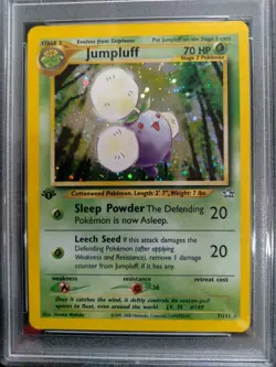 2000 Pokemon Neo Genesis JUMPLUFF #7 Holo 1st Edition NM - MT Graded PSA 8 - Image 2
