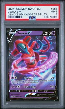 Tcg 2022 Pokemon Swsh Black Star Promo #266 Deoxys V PSA 9 - Image 1