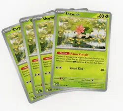 4x Shaymin 010/182 x4 - Destined Rivals - Pokemon TCG - Playset- NM - Image 1