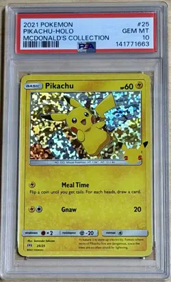 2021 Pokemon McDonald’s Collection Pikachu #25 Holo - PSA 10 Gem 💎 Mint - Image 1