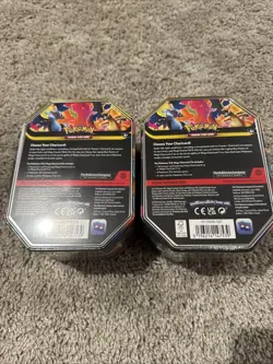 Pokemon TCG Mega Charizard X Y Tins Sealed Set of 2 Phantasmal Flames New - Image 3