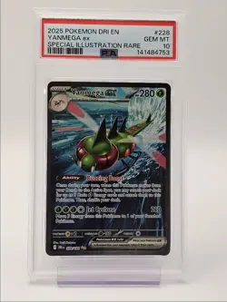 YANMEGA EX 2025 POKEMON RIVALS SPECIAL ILLUSTRATION RARE 228/182 PSA 10 Q5677 - Image 1