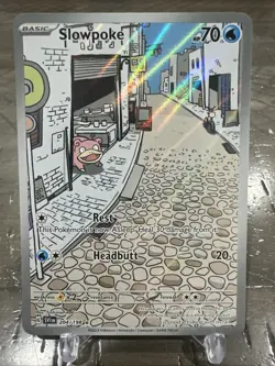 Pokemon TCG Slowpoke 204/198 Illustration Rare, Scarlet and Violet Base Set Card - Image 1